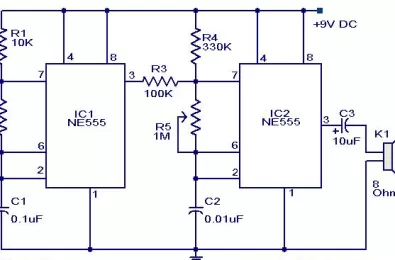 Mạch còi âm thanh sử dụng NE555